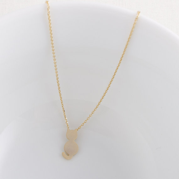 kedi-kolye-ucu-3 Altın Kaplama Kedili Kolye